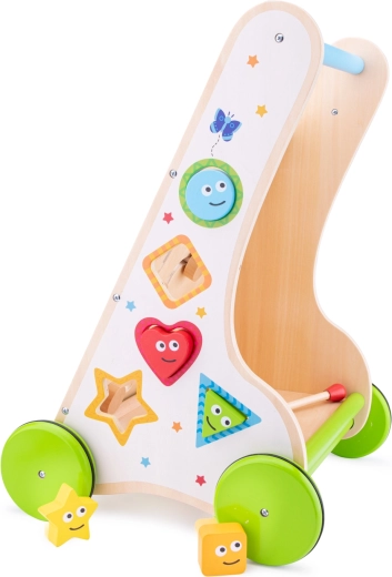 Multifunctionele houten loopwagen voor kinderen