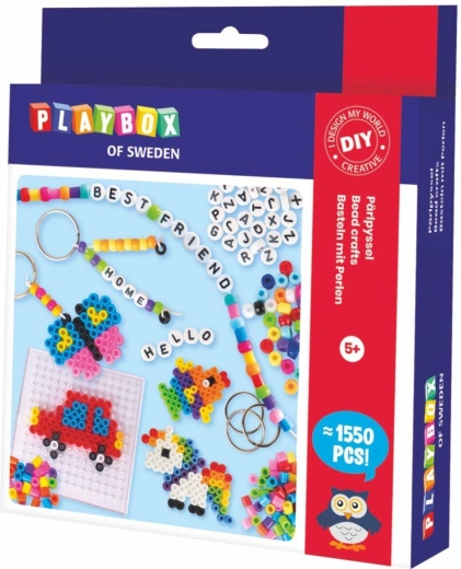 Playbox set strijkkralen voor armbanden en hangers 1550 stuks