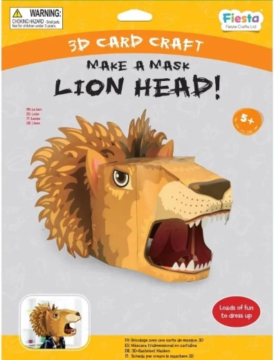 Fiesta Crafts creatieve set 3D masker Leeuw