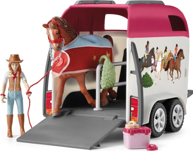 Afneembare trailer voor veilig vervoer van het paard