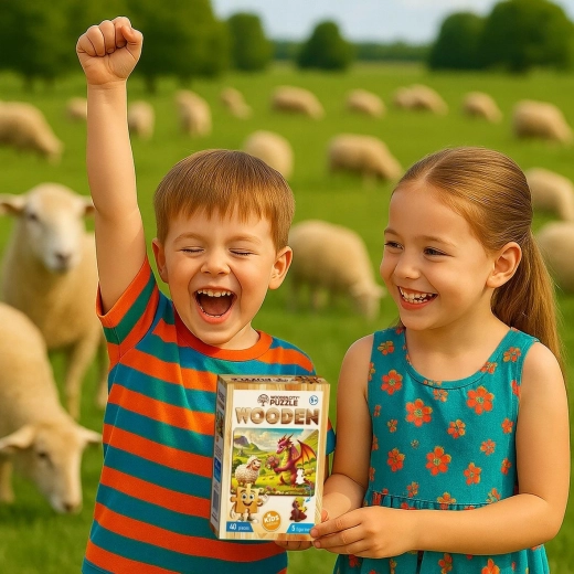 Houten stukjes met gladde randen