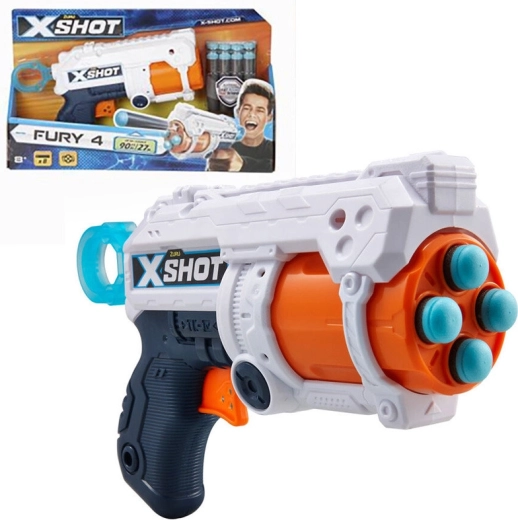 X-SHOT EXCEL Fury 4 met roterende loop en 16 pijltjes