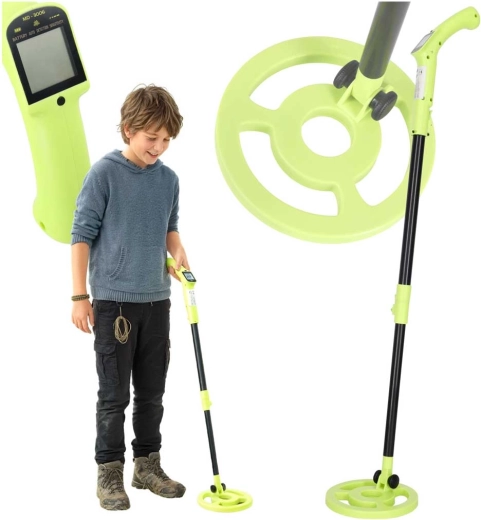 Kinder-metaaldetector met LED-display, waterdichte spoel en accessoires