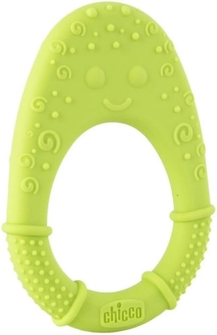 Chicco siliconen bijtring Super Soft avocado 2m+