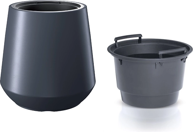 Plantenbak met inzet, antraciet, 44 cm, 51 l