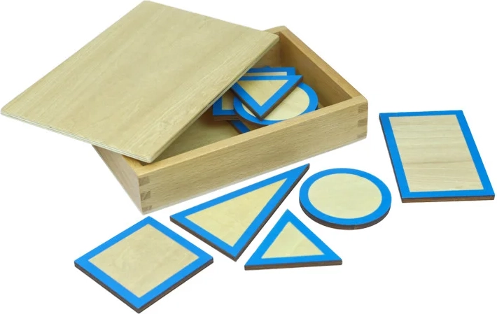 Moyo Montessori basisplaten voor geometrische lichamen met doosje