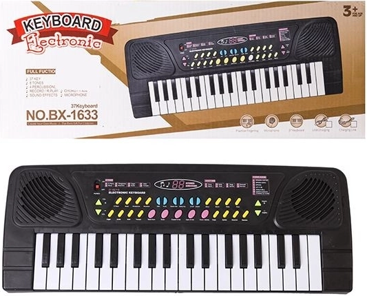 Elektronisch kinderkeyboard met microfoon, 37 toetsen - 1 stuk