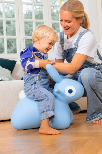 Quut springvriend konijntje blauw