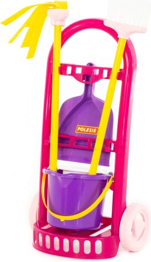 Schoonmaakkar met accessoires voor kinderen