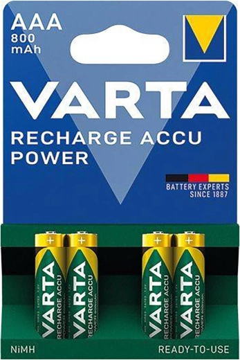 Oplaadbare AAA-microbatterijen 800 mAh Varta (4 stuks)