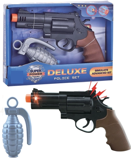 Sparkys politie pistool en granaat