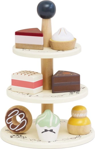 Le Toy Van houten driedelige etagère met desserts