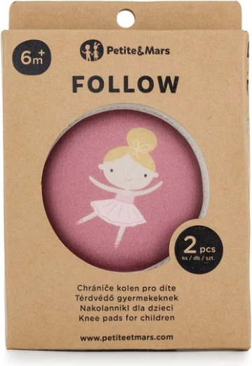 Petite&Mars elastische kniebeschermers voor kruipen Follow dusty rose