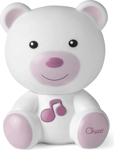 Chicco nachtlampje met muziek beer roze