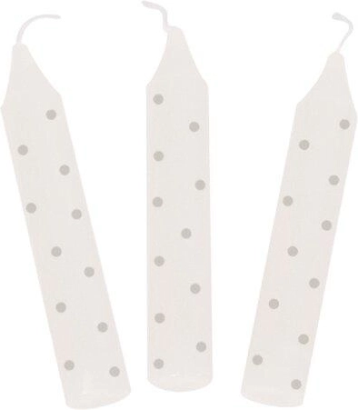 Set verjaardagscakekaarsjes met grijze stippen