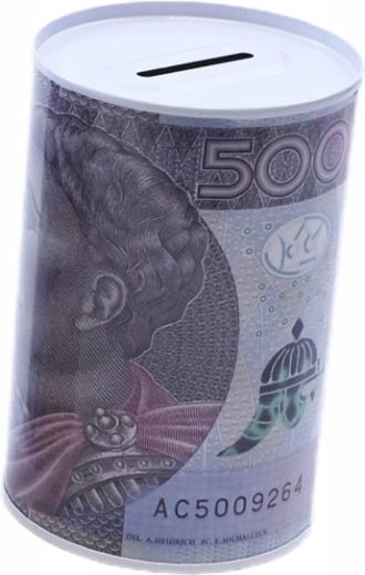 Eenvoudig munten en opgevouwen bankbiljetten inwerpen