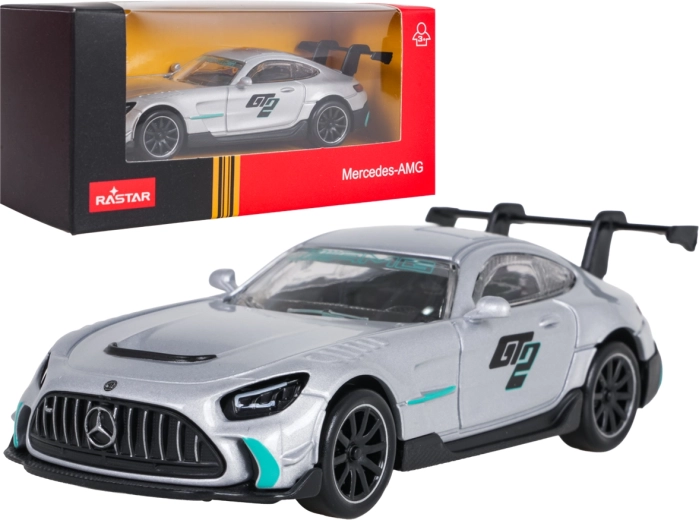 Metalen model Mercedes-AMG GT2 RASTAR op schaal 1:43, zilver