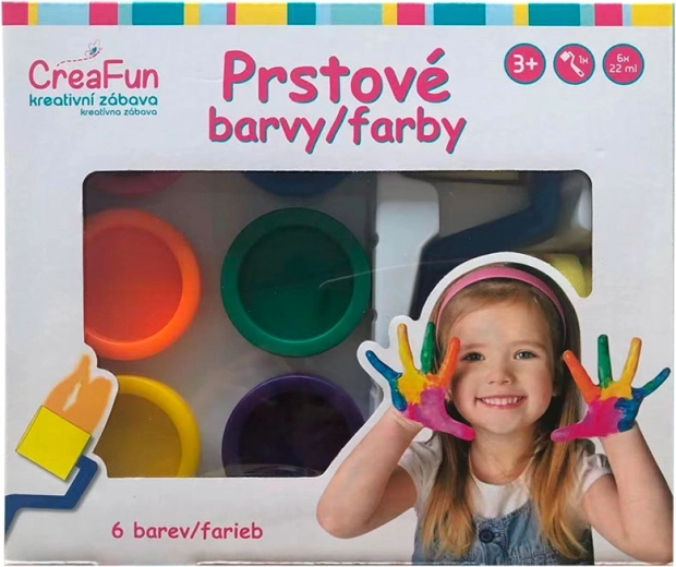 CreaFun vingerverf – set 6 × 132 ml