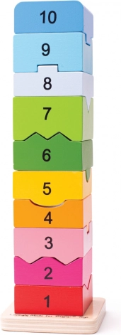 houten motorische toren met cijfers BIGJIGS BABY