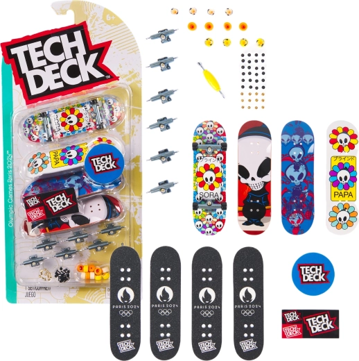 Tech Deck Paris 2024 set van 4 mini-fingerboards