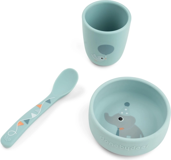Done by Deer eerste eetset stick&stay celebration blauw