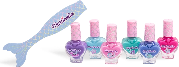 Zes gekleurde nagellakken