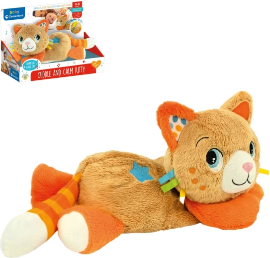 Clementoni Baby Ron Ron kalmerend kattenknuffeltje met geluid en trillingen