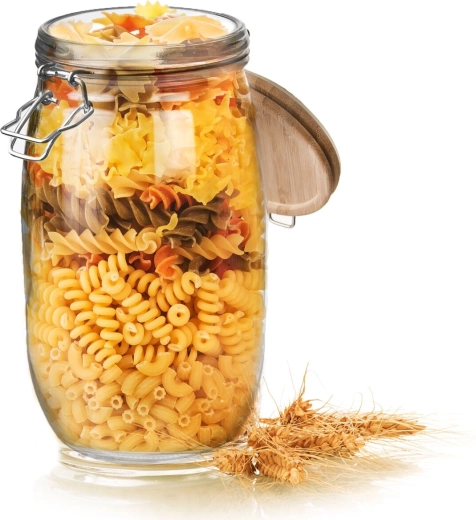Grote inhoud van 2,3 l voor pasta en voorraad