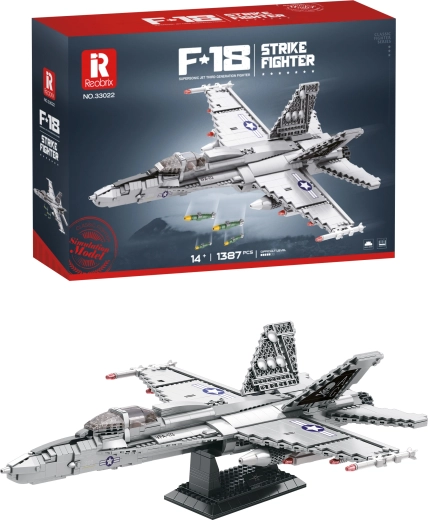 Bouwset F-18 jachtvliegtuig – 1387 onderdelen