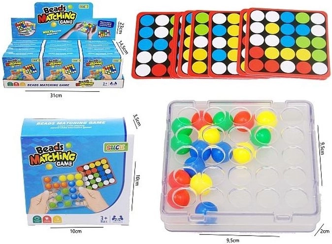Logicaspel met gekleurde balletjes