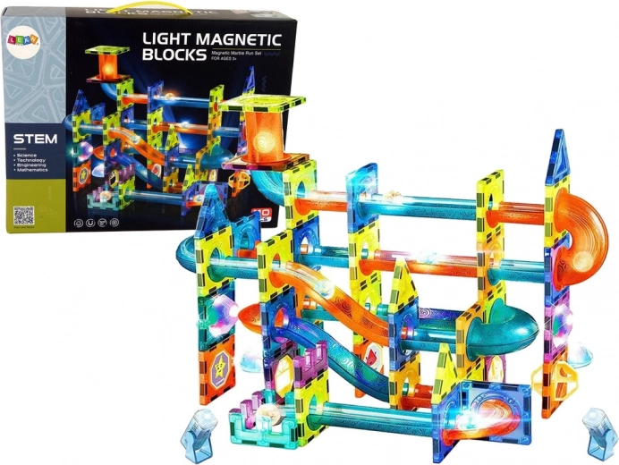 Lichtgevende magnetische knikkerbaan 110 delen