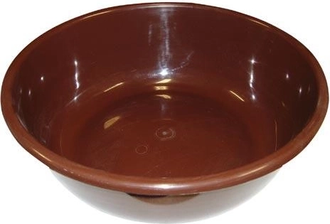 Plastic waskom 42,5 cm bruin