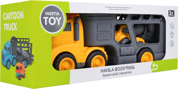 Kindertakelwagen met betonmixer