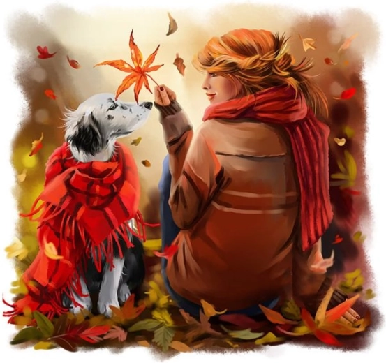 Diamanten mozaïek (diamond painting) hond – beste vriend van de mens 30 × 30 cm - 1 stuk