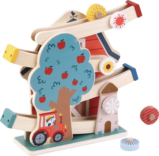 2Kids Toys houten knikkerbaan Boerderij