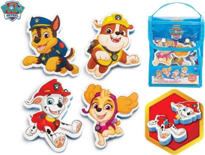 PAW PATROL schuimpuzzels voor in bad in tasje (18 m+)