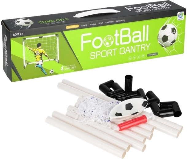 Kinder-voetbaldoel met net, bal en pomp