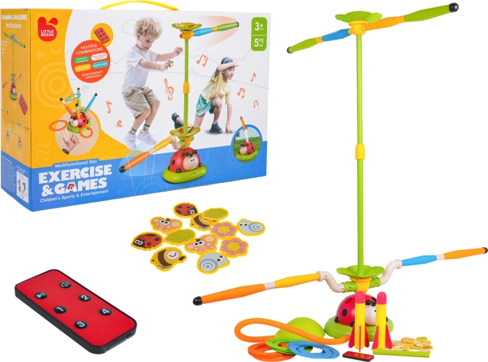 Sportieve bewegingsspelset voor kinderen 5-in-1 met lieveheersbeestje