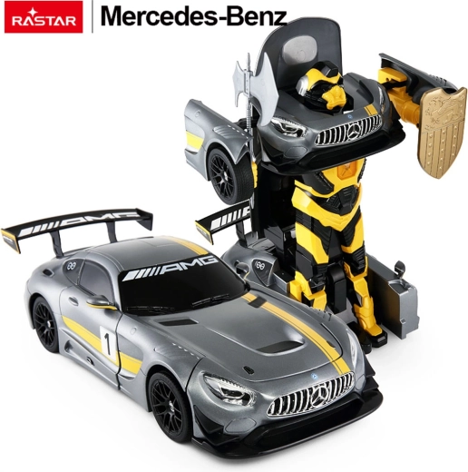 Rastar RC-auto en robot 2-in-1 Mercedes‑AMG GT3 1:14 grijs