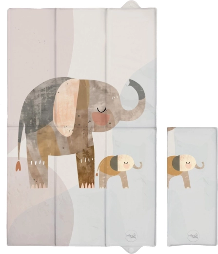 Ceba Baby reisverschoonmat basic elephant family 80 × 50 cm