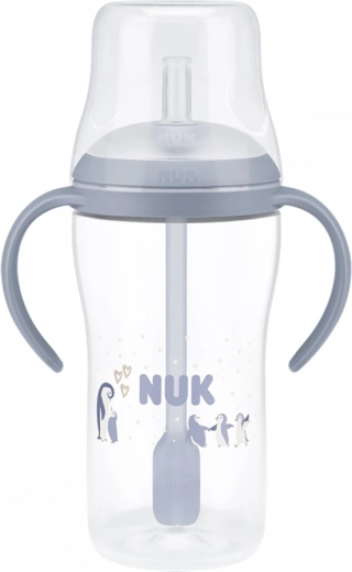 Babyfles NUK Perfect Match met siliconen rietje PENGUIN 260 ml