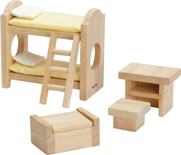 PlanToys kinderkamer voor klassiek poppenhuis