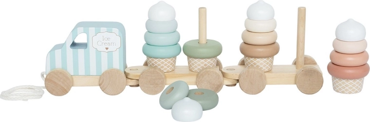 Stapelbare ijshoorntjes in pastelkleuren