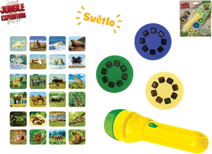 Projectiezaklamp Jungle Expedition voor kinderen