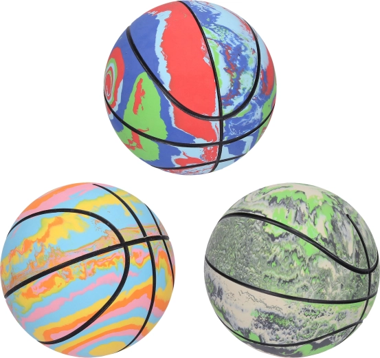 Regenboogbasketbal 9 cm - 1 stuk