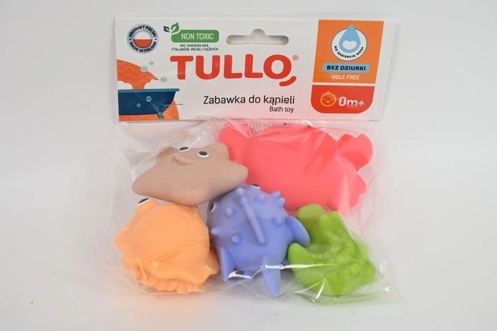 Kleurrijke baddiertjes zonder gaatjes – set van 5 stuks