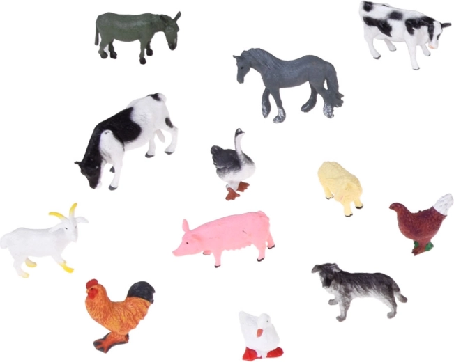 12 figuren van boerderijdieren voor boerderijscènes
