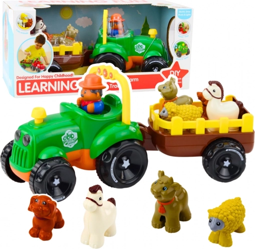 Interactieve tractor met dieren