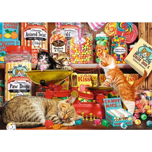 Puzzle 1000 stukjes Katten Zoetigheden
