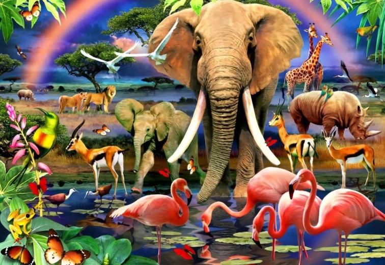 Puzzel Afrikaanse savanne 1000 stukjes BLUEBIRD